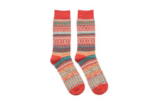 Load image into Gallery viewer, Poker Tribal Socks - Orange - Socks Apparel | The Original Socks