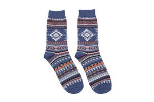 Diamond Tribal Socks - Blue - Socks Apparel | The Original Socks