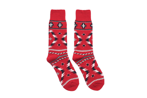 Jolly Geometric Socks - Red - Socks Apparel | The Original Socks