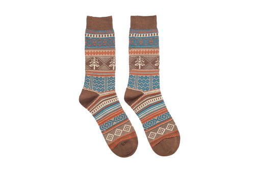 Arrow Tribal Socks - Coffee - Socks Apparel | The Original Socks