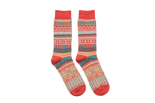 Poker Tribal Socks - Orange - Socks Apparel | The Original Socks