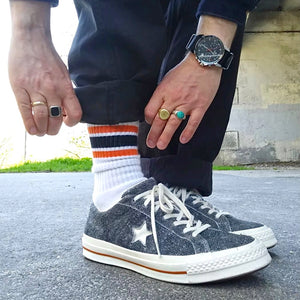 Rice Knitted Socks - Orange - Socks Apparel | The Original Socks