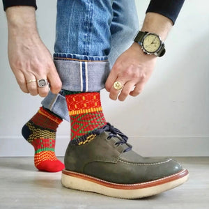 Sprinkle Geometric Socks - Red - Socks Apparel | The Original Socks