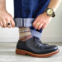 Load image into Gallery viewer, Layer Geometric Socks - Brown - Socks Apparel | The Original Socks