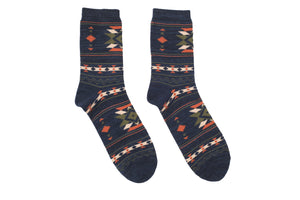 Lodge Tribal Socks - Navy Blue - The Original Socks
