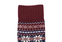 Load image into Gallery viewer, Wintry Nordic Socks - Red - The Original Socks