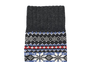 Wintry Nordic Socks - Dark Grey - The Original Socks