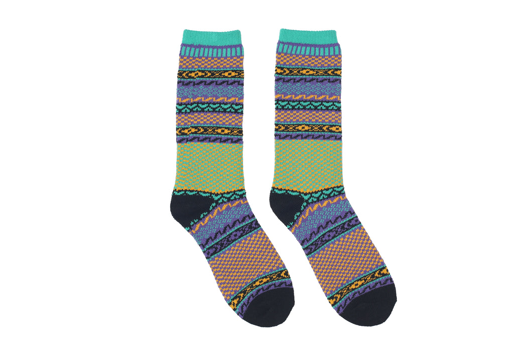 Mode Geometric Socks - Green - The Original Socks