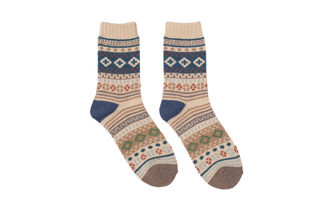Trigon Cross Socks - Beige | The Original Socks