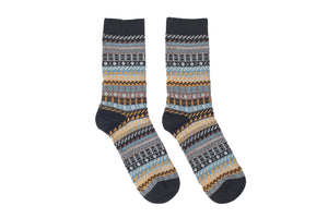 Rival Geometric Socks - Black - Socks Apparel | The Original Socks