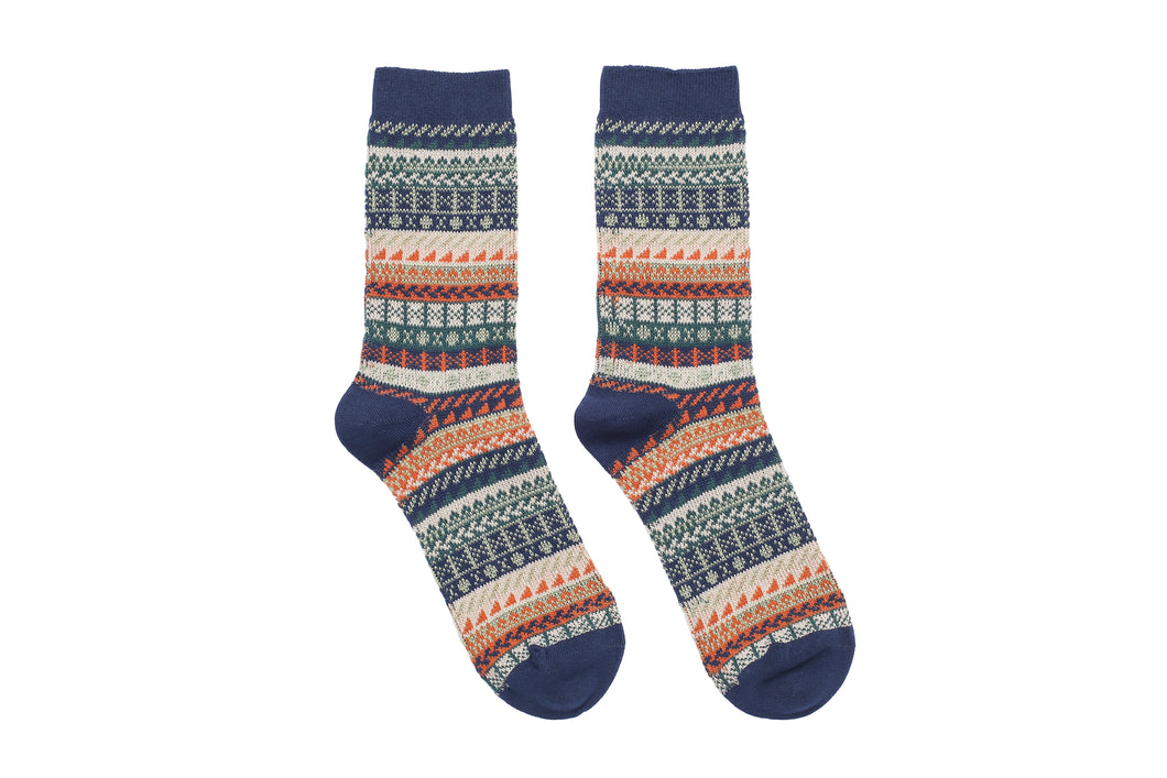 Rival Geometric Socks - Blue - Socks Apparel | The Original Socks