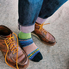 Load image into Gallery viewer, Mode Geometric Socks - Green - The Original Socks