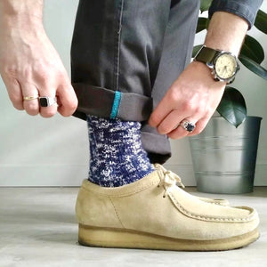 Flake Knitted Socks - Blue - Socks Apparel | The Original Socks